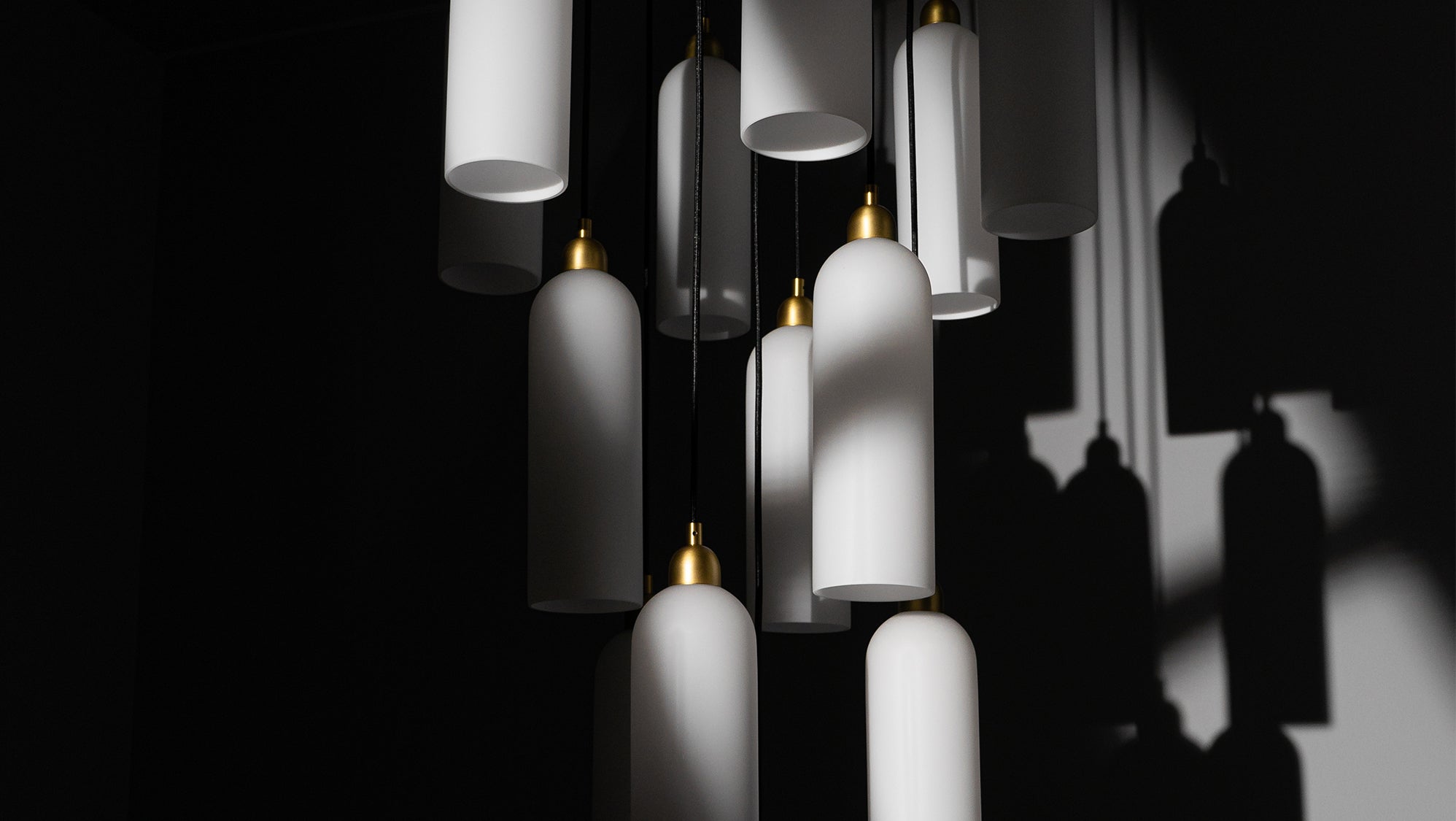 Schwung Odyssey Cluster 13 Burnished Brass Chandelier